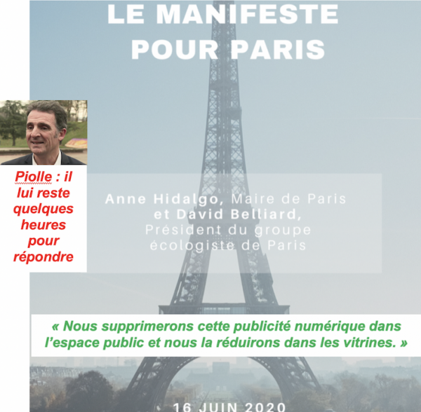 PIOLLE : de la pub numérique sur les trottoirs de Grenoble ? 
